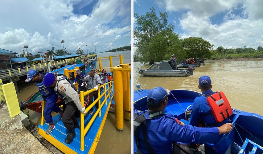 Ditpolairud Polda Kaltim Evakuasi Korban Tenggelam Di Sungai Mahakam