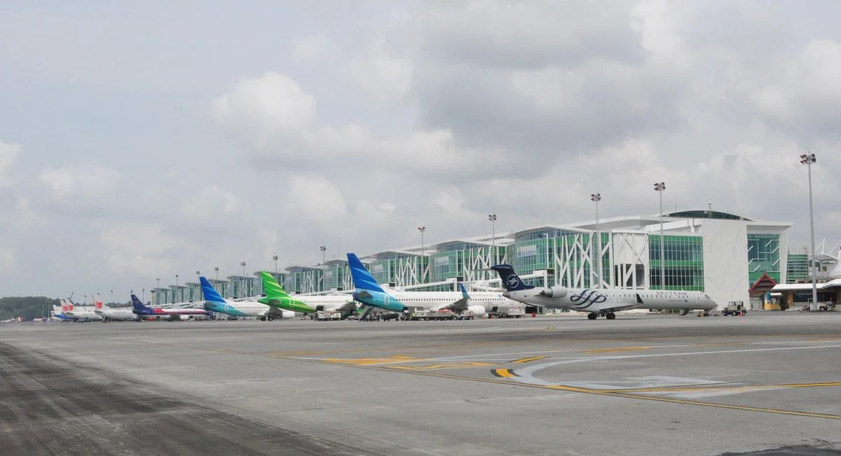 Aktivitas di Bandara Internasional Sultan Aji Muhammad Sulaiman (SAMS) Sepinggan Balikpapan. Foto: HO/Bandara SAMS Sepinggan