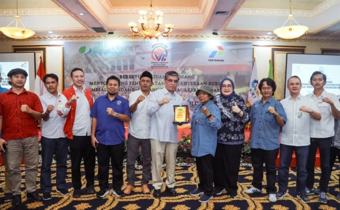 Kongres ke-VII Serikat Buruh Sejahtera Indonesia (SBSI) di Jakarta, pada Jumat (24/4/2026). Foto: HO/Biro Humas Kemnaker