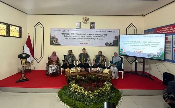 Kunjungan Duta Besar Australia untuk Indonesia, Rod Brazier ke Kelurahan Telagasari, Kecamatan Balikpapan Kota, pada Jumat (24/4/2026). Foto: BorneoFlash/Niken Sulastri