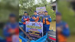 Waspada Serangan Buaya, Ditpolairud Polda Kaltim Pasang Imbauan di Sejumlah Sungai Rawan Kukar