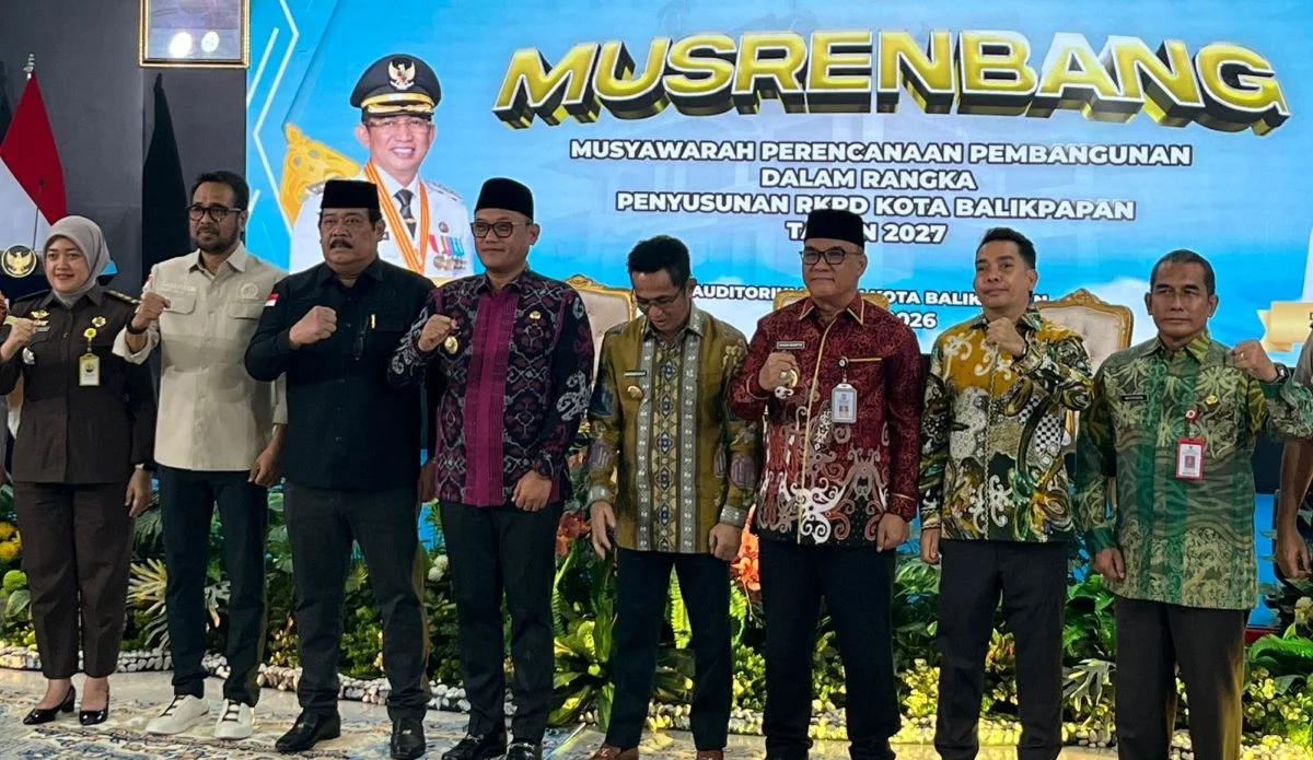 Musrenbang dalam rangka penyusunan RKPD Kota Balikpapan Tahun 2027, di Auditorium Balai Kota Balikpapan, pada Kamis (2/4/2026). Foto: BorneoFlash/Niken Sulastri