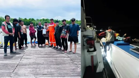 PHM Evakuasi 7 Nelayan Terombang-ambing 2 Hari di Selat Makassar