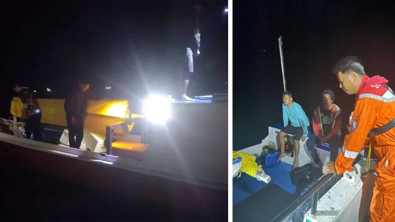 PHM berhasil mengevakuasi tujuh nelayan yang terombang-ambing di tengah perairan Selat Makassar selama dua hari karena kapal mereka mengalami kerusakan mesin parah pada Kamis, 9 April 2026. Foto: HO/PHM
