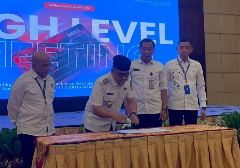 High Level Meeting Tim Percepatan dan Perluasan Digitalisasi Daerah (HLM TP2DD) Kota Balikpapan, di Novotel Balikpapan, pada Rabu (15/4/2026). Foto: BorneoFlash/Ardian