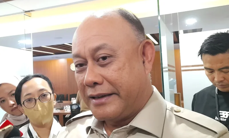 Kepala BGN Dadan Hindayana ditemui usai rapat koordinasi bersama Menteri Koordinator Bidang Pangan Zulkifli Hasan di Jakarta, Kamis (2/4/2026). FOTO : ANTARA/Lintang Budiyanti Prameswari