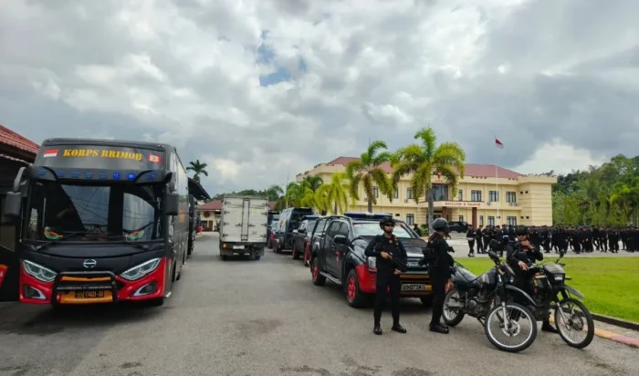 Brimob Kaltim Siaga Penuh Amankan Aksi 21 April di Samarinda