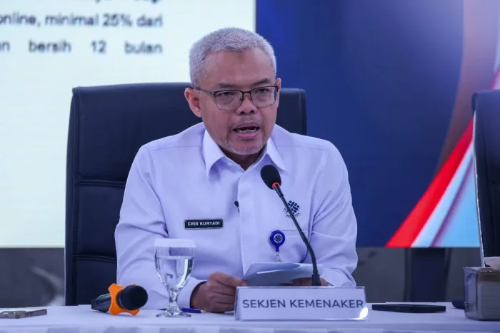 Sekretaris Jenderal Kementerian Ketenagakerjaan, Cris Kuntadi. Foto: HO/Biro Humas Kemnaker