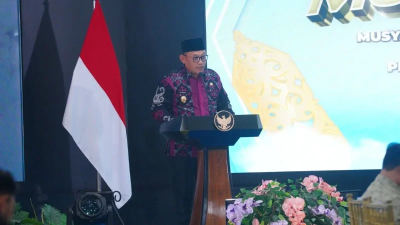 Wakil Gubernur Kalimantan Timur, Seno Aji saat Musrenbang dalam rangka penyusunan RKPD Kota Balikpapan Tahun 2027, di Auditorium Balai Kota Balikpapan, pada Kamis (2/4/2026). Foto: BorneoFlash/Niken Sulastri