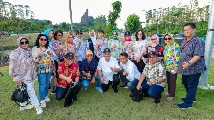 Ketua Pengadilan Tinggi Kalimantan Timur beserta jajarannya melakukan kunjungan ke sejumlah titik strategis kawasan Nusantara, pada Jumat (1/4/2026). Foto: HO/Humas Otorita IKN