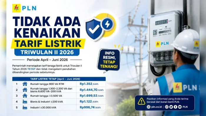 Hoaks Tarif Listrik Naik Dibantah, PLN Pastikan Tidak Ada Perubahan hingga Juni 2026