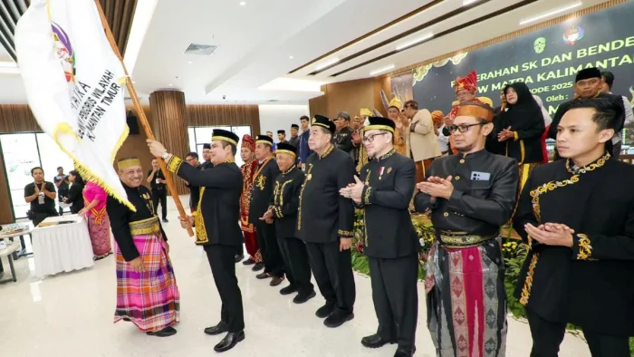 Pengukuhan dan Pelantikan DPW Masyarakat Adat Nusantara (Matra) Kalimantan Timur Periode 2025–2030 di Kantor Bersama 3, KIPP Nusantara, pada Minggu (3/5/2026). Foto: HO/Humas Otorita IKN