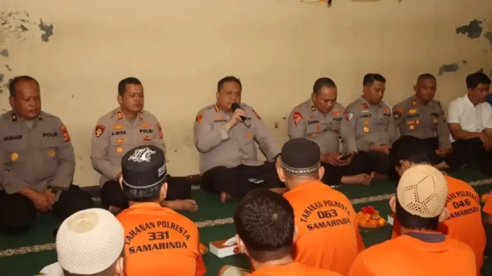 Polresta Samarinda Gelar Makan Bersama Tahanan di Idul Adha