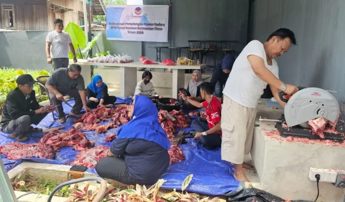 Maknai Iduladha dengan Berbagi, NasDem Kaltim Sembelih Dua Ekor Sapi Kurban