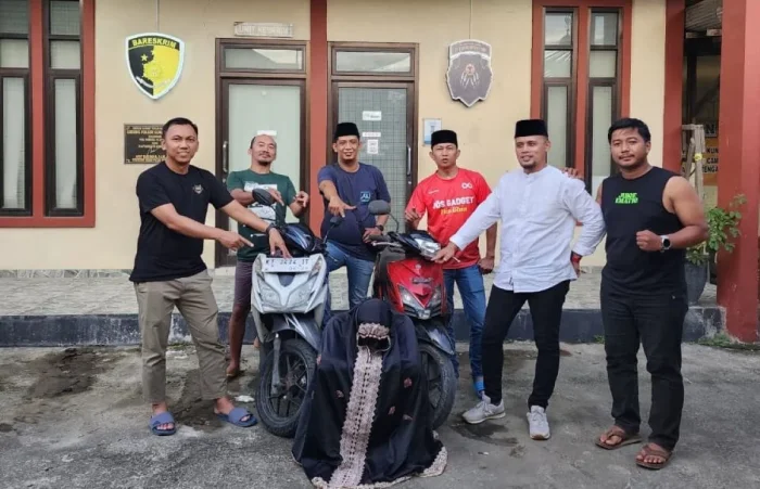 Maling Bermukena Gasak Motor di Rumah Kos, Satu Pelaku Diamankan