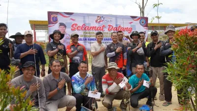 Meriahkan HUT Bhayangkara ke-80, Ditpamobvit Polda Kaltim Gelar Lomba Mancing Lele Mania di KM 13