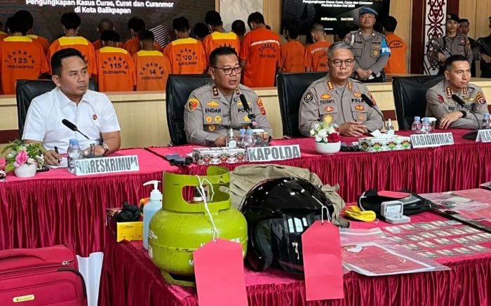 Polda Kaltim Ungkap 63 Kasus Kejahatan Jalanan dalam Sebulan, 81 Tersangka Diamankan