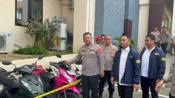 Pengungkapan tindak pidana kejahatan jalanan atau street crime selama periode 1 Mei hingga 2 Juni 2026, pada Konferensi Pers di Lobby Mapolresta Balikpapan, pada Rabu (3/6/2026). Foto: BorneoFlash/Niken Sulastri