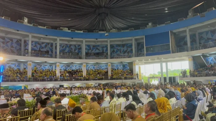 Kick off dan sosialisasi program digitalisasi perlindungan sosial kepada para ketua RT, LPM, LKM, dan pemangku kepentingan lainnya, di Balikpapan Sport and Convention Center (BSCC)/DOME, pada Selasa (2/6/2026). Foto: BorneoFlash/Niken Sulastri