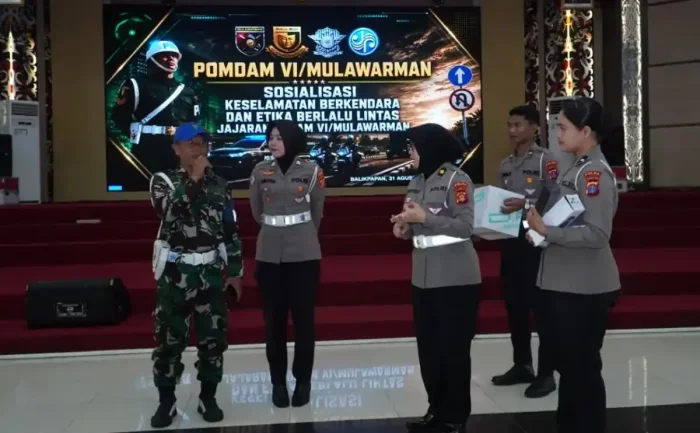 Ditlantas Polda Kaltim Edukasi Safety Riding ke Kodam VI Mulawarman