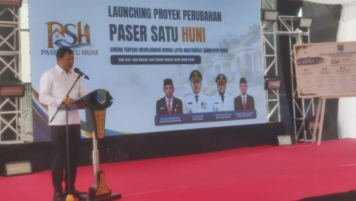 Bupati Paser, dr. Fahmi Fadli saat Launching program PASER SATU HUNI, pada Rabu (9/9/2026). Foto: BorneoFlash.com/Aji Yudha