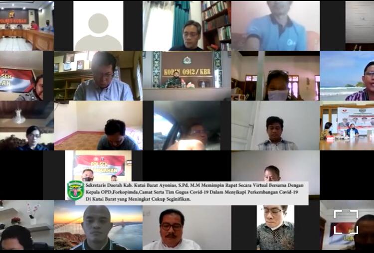 Berencana Akan Terapkan PSBB, Pemkab Kubar Gelar Rapat Koordinasi Virtual