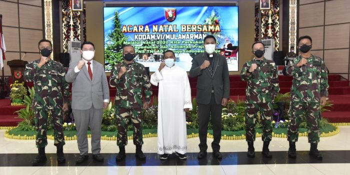 Pangdam VI/Mlw Pimpin Perayaan Natal Prajurit dan PNS Beserta Keluarga Kodam VI/Mulawarman
