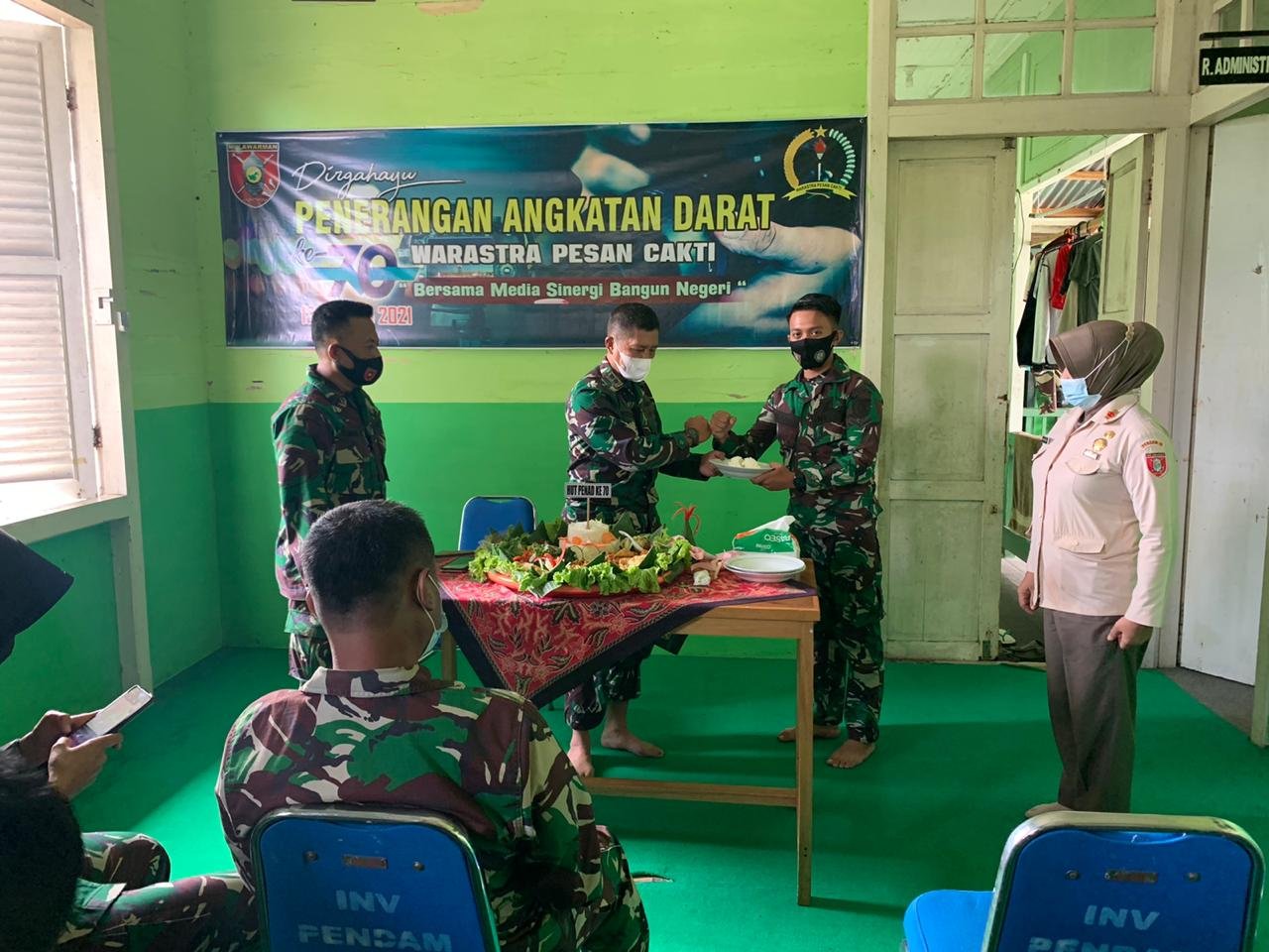 Pendam VI/Mlw Peringati HUT Ke-70 Penad “Bersama Media Sinergi Bangun Negeri”