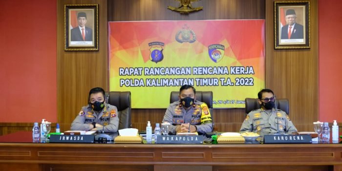 Wakapolda Kaltim Pimpin Rapat Penyusunan Rancangan Rencana Kerja T.A.2022