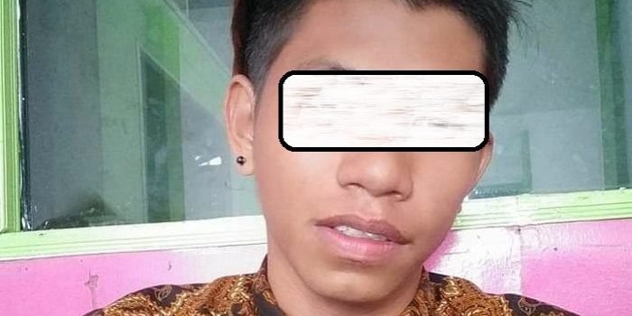 Sahril, Salah Satu Pelaku Mucikari yang diamankan di Mapolresta Balikpapan. Foto : BorneoFlash.com/ Muhammad Eko.