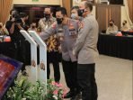 Kapolri Jenderal Listyo Sigit Prabowo, Launching Aplikasi Dumas Presisi tersebut dilakukan saat kegiatan Rakerwas Itwasum Polri Tahun Anggaran 2021 di Gedung Rupatama Mabes Polri, Jakarta Selatan, Rabu (24/2/2021). Foto : HO/ Humas Polri.