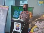 Kombes Pol Turmudi, Kapolresta Balikpapan saat menyampaikan sambutan dalam Launching layanan SIM Delivery pada Selasa (2/3/2021)