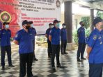 Para petugas PMK Kubar saat mengikuti apel peringatan HUT PMK/Damkar Nasional ke 102 pada Senin (1/3/2021) lalu. Foto : HO.