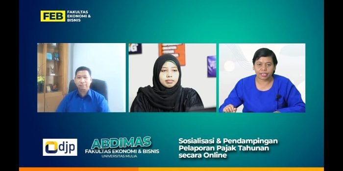 FEB dan Tax Center Universitas Mulia, Sosialisasi dan Pendampingan Pelaporan Pajak Tahunan Secara Online
