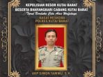 Foto Kasat Narkoba Polres Kutai Barat, AKP Simon Tammu semasa hidupnya.  Ho / Polres Kutai Barat.