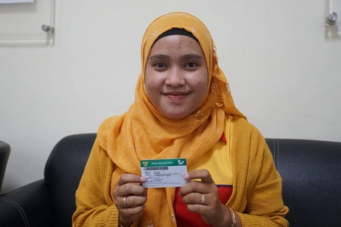 Marwah Nasrun, Peserta program Jaminan Kesehatan Nasional-Kartu Sehat Sehat (JKN-KIS). Foto : BorneoFlash.com/HO.