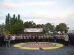 Sebanyak 100 Personil tiba usai Laksanakan tugas, kurang lebih dua bulan sejak Maret 2021 melaksanakan tugas pengamanan di wilayah hukum Polres Nabire Polda Papua.