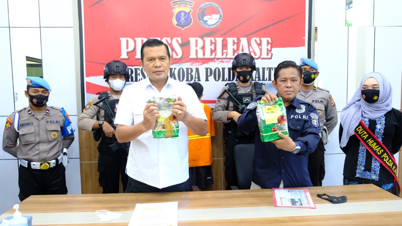 Polda Kaltim Gagalkan Peredaran Sabu-Sabu Seberat 2 Kilogram, Pelaku Terancam Kurungan Seumur Hidup