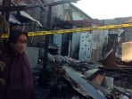 Kondisi rumah pasca terbakar pada Sabtu (24/4/2021) sekitar pukul 02.00 Dini Hari.Foto : BorneoFlash.com/Muhammad Eko.