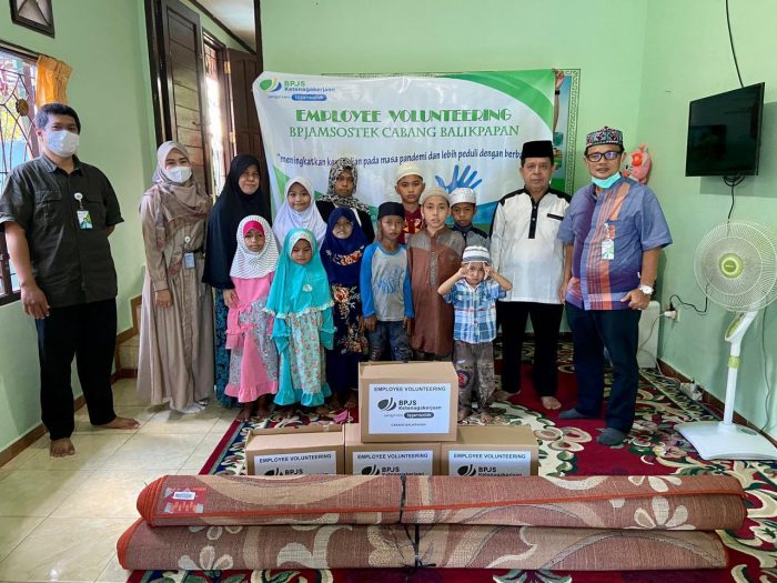 BPJS Ketenagakerjaan Kantor Cabang Balikpapan kembali menggelar aksi Employee Volunteering pada tahun 2021. Foto : HO.