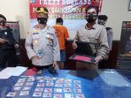 Polsek Balikpapan Barat Gelar pres conference Pelaku Pembobol Kios Kartu Perdana, Kamis (27/5/2021) di Mapolsek Balikpapan Barat. Foto : BorneoFlash.com/Muhammad Eko.