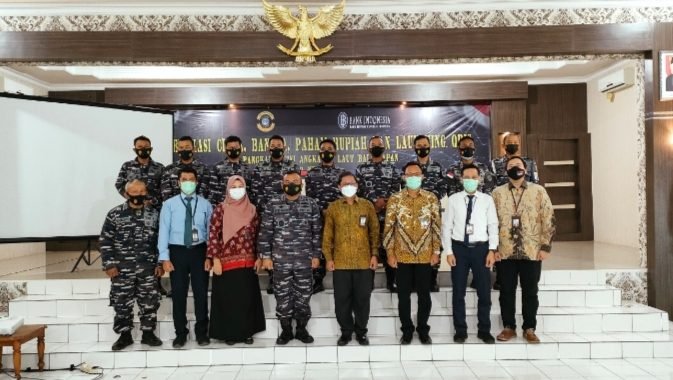 Bank Indonesia Balikpapan saat Kunker di Mako Lanal Balikpapan Jalan Yos Sudarso pada Senin (31/5/2021). Foto : BorneoFlash.com/Muhammad Eko.