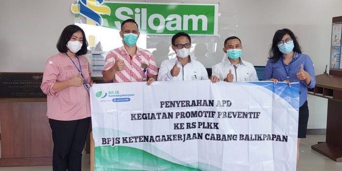 BPJAMSOSTEK Balikpapan Serahkan Bantuan APD ke Sejumlah Rumah Sakit