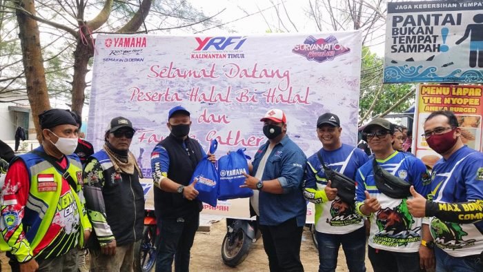 YRFI Kaltimtara Gelar Family Gathering dan Halal Bi Halal, di Pantai Pamedas, kawasan Pesisir Handil, Kutai Kartanegara,  Minggu (20/6/2021).Foto : HO.