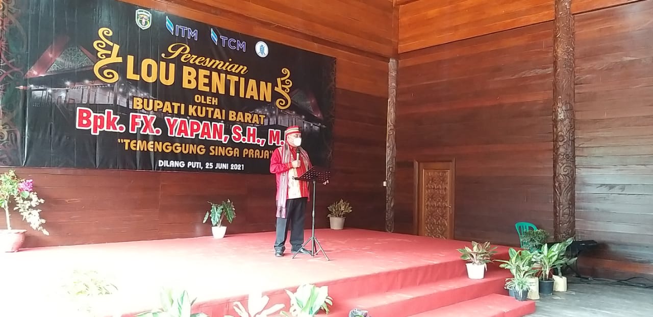 Resmikan Lou Bentian, Bupati Kubar FX Yapan Harap Jadi Sarana Informasi dan Pemersatu Kerukunan Budaya