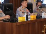 Karo SDM Polda Kaltim Kombes Pol Marjuki, S.I.K., M.Si., memimpin pembukaan kegiatan pembinaan peserta pendidikan Alih Golongan ( PAG ) dari Bintara ke Perwira tahun anggaran 2021 Polda Kalimantan Timur, Rabu (07/07/2021). Foto : HO.