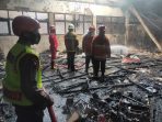 Polresta Balikpapan saat ini masih melakukan penyidikan berkaitan dengan terbakarnya satu ruangan kesenian SMA N 1 Balikpapan yang pada Rabu (30/6/2021) Lalu. Foto : BorneoFlash.com/Muhammad Eko.