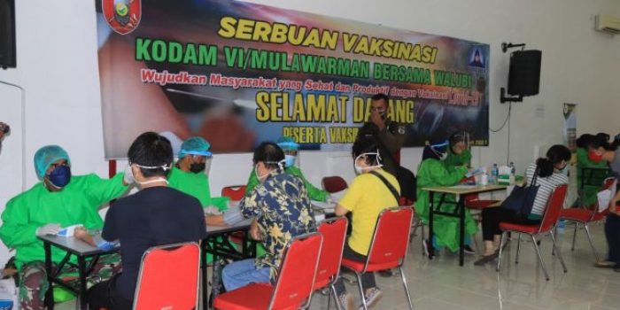 Vaksin Sejuta Sehari Kodam VI/Mulawarman Belum Berakhir