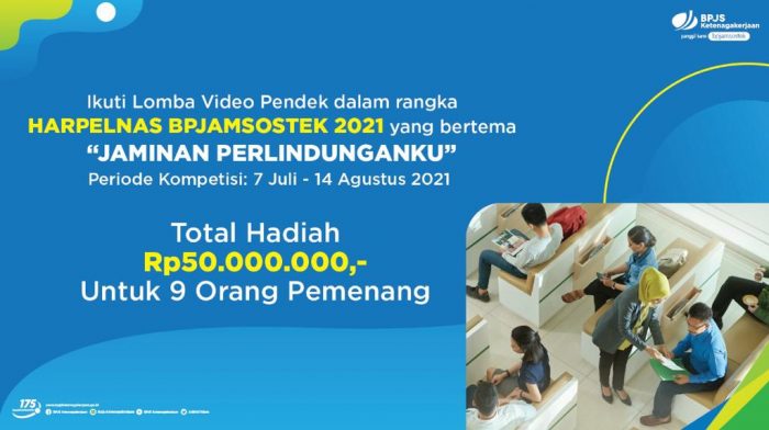 BPJAMSOSTEK Gelar Lomba Video Pendek Jaminan Perlindunganku. Foto : HO.