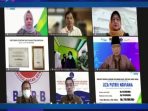 Penyerahan santunan secara simbolis ini disampaikan oleh Wakil Menteri Kesehatan Dr. Dante Saksono Harbuwono kepada Yeti Supriati, Ibunda Almarhumah Liza selaku perwakilan ahli waris dan disaksikan secara virtual. Foto : HO.